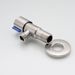 Austenite Angle Valve 304 Stainless Steel Red Blue Hot Cold Water Inlet Outlet Male Thread Three Way Toilet Valve - Product Image 2