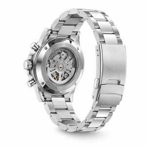 Montre-bracelet analogique à quartz pour homme en alliage d'acier inoxydable 47 mm, étanche, avec chronographe et affichage de la date, idéale pour les affaires - Product Image 6
