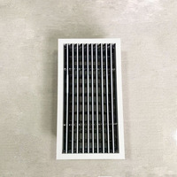 Diffuseur d'air à persiennes réglable à double couche, vanne de contrôle, angle, espacement des barres, design moderne, matériau en aluminium
