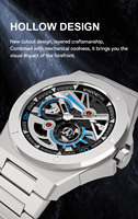 Montre mécanique automatique de luxe pour homme en acier inoxydable de haute qualité, design personnalisé, mode, affaires, lumineuse, édition limitée