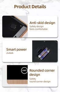 5kg/1g LCD-Display Holz Digitale Küche Lebensmittel Gewichts waage Bambus Schneide brett Haushalt Kochen Backen Batterie Stromquelle - Product Image 6