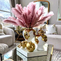 Pot de rangement en céramique de luxe européen Vase de table Décoration intérieure pour ornements de salon d'intérieur