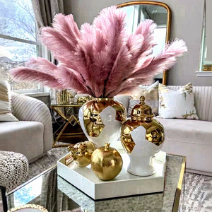 Pot de rangement en céramique de luxe européen Vase de table Décoration intérieure pour ornements de salon d'intérieur - Product Image 1