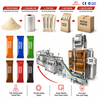 Machine de cartonnage automatique multi-voies pour sachets de poudre probiotique à scellage arrière servo à 6 lignes, ligne de production d'emballage en carton