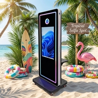 Cabina de Fotos Portátil 2026, Precio de Fábrica, IP65 Impermeable, Alto Rendimiento de CPU, Pantalla Táctil de 32 Pulgadas, para Uso en Exteriores