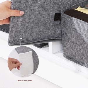 Double-row Compartment Eco-Friendly Fabric Cube Storage <b>Box</b> Clothes Pants Foldable Drawer-style <b>Wardrobe</b> Organizerwholesale - Product Image 3