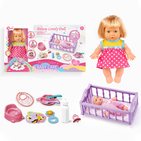 Poupées Reborn en Silicone de 9 Pouces avec 4 Sons, Ensemble d'Accessoires pour Poupées Bébé, Jouets d'Imitation pour Enfants Filles