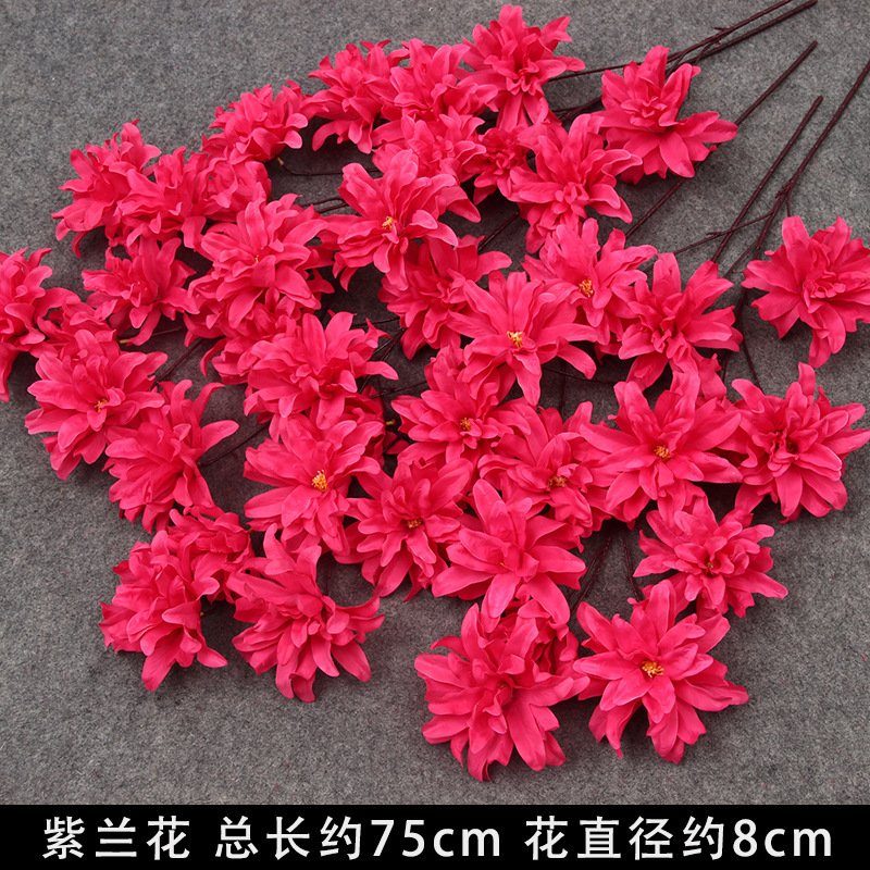 Branche d'orchidée artificielle violette rose-rouge