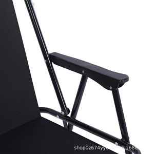 Chaise pliante portable de marque propre GD-Y3005, fauteuil inclinable en métal avec accoudoirs pour la pêche en plein air - Product Image 1
