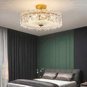 Nouveau Style fantaisie salon décoratif style artistique or moderne plafonnier en verre - Product Image 4