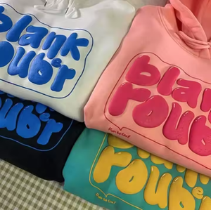 Dropshipping Sweat-shirts à capuche personnalisés Streetwear Hip Hop à grammage lourd avec impression 3D en relief pour hommes - Product Image 1