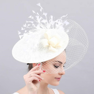 H7128 Banquet Royal Ascot Fedoras <strong>Hat</strong> Ladies Mesh Yarn <strong>Fascinators</strong> Bridal <strong>Wedding</strong> <strong>Hats</strong> Veil Headdress <strong>Hats</strong> - Product Image 4