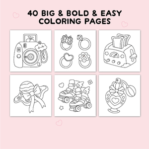 Libro para Colorear de 40 Páginas, Bonito y Divertido, para Adultos y Niños, Impresión Personalizada, Libros para Colorear Fáciles y con Líneas Gruesas para Niños - Product Image 2