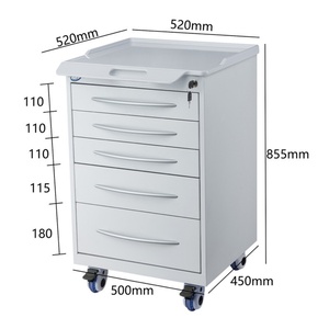 Nouveau chariot médical mobile pour salon de beauté, chariot à roulettes avec tiroirs, chariot portable, armoire latérale dentaire, armoire mobile pour cliniques dentaires - Product Image 5