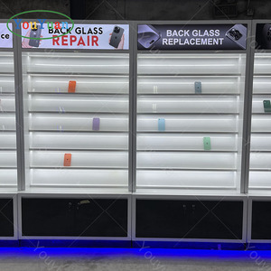 Wall Glass Showcase with Plywood LED Lighting Standing Showcase and Custom <strong>Display</strong> <strong>Cases</strong> for Mobile Phone and Retail Shop - Product Image 6