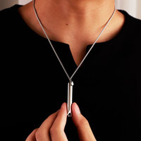 Offre Spéciale Soulagement De L'anxiété Collier En Acier Inoxydable Logo Personnalisé Conscient Respiration Méditation Relaxation Outil Respiration Collier