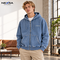Sweat à capuche entièrement zippé avec logo personnalisé, épaules tombantes, poche kangourou fendue, manches longues, décontracté, vente en gros, vêtements OEM ODM, marque privée
