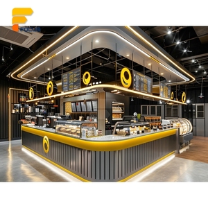 Vetrina per Torte su Misura per Caffetteria, Bancone Cassa in Legno e Vetro, Area Espositiva per Pasticceria, Layout Area Servizio - Product Image 3