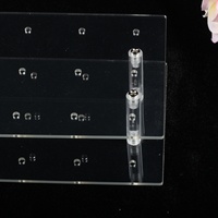 Support de présentation pour sucettes en acrylique transparent effet vaguelettes d'eau, 3 niveaux, avec quincaillerie dorée, pour cake pops, pâtisseries, desserts et décorations de fête