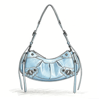 Sac à main pour femme personnalisable avec logo sur mesure et fermeture éclair, tendance mode, couleurs mélangées, design confortable, assorti aux chaussures pour femme