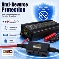 Chargeur de batterie haute puissance Kunavaro LiFePO4, tension réglable 0-15V, courant 0-100A, charge rapide intelligente, sortie CC pour voitures, golf