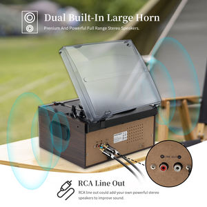 Meilleures ventes <span class=keywords><strong>Radio</strong></span> rétro 3 vitesses Gramophone Plateau tournant stéréo nostalgique en bois - Product Image 6