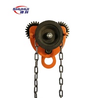 Heavy Duty Lifting 3M Manual Trolley Monofásico Micro Monorail Hand Chain Hoist Trolley