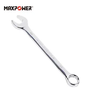 MAXPOWER Chrome Vanadium Steel Long Pattern Mirror Finish Premium Combination Wrench