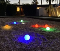 Ensemble de boules de pétanque en plastique lumineuses à LED, 8 pièces, mini-boules colorées pour jeux de plage et de jardin