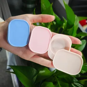 NEW Design Unique Cosmetic Makeup Packaging Plastic Powder Compact Case with Rotated Closure