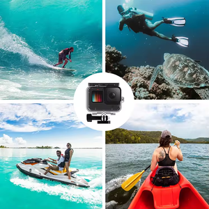 Boîtier étanche de haute qualité pour GoPro <span class=keywords><strong>Hero9</strong></span>/10/11/12, résistant aux chocs, en PC + acier inoxydable 316, pour la plongée sous-marine - Product Image 6