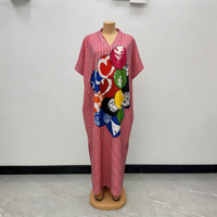 Nouvelle Collection 2025 – Robe Longue Africaine Chic Grande Taille pour Femme, Imprimé Diamant, Dentelle, Polyester Anti-Plis, Idéale Soirées et Cérémonies