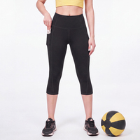 Leggings de yoga taille haute pour femmes grandes tailles avec poches, capris de fitness extensibles à effet ventre plat, personnalisables