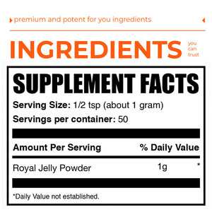 Suplemento de Jalea Real en <span class=keywords><strong>Polvo</strong></span> OEM, Antioxidantes, Mejora la Regulación Inmunológica, Función Cognitiva, Reduce la Fatiga para Adultos - Product Image 3