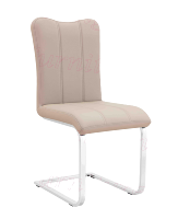 Chaise de salle à manger confortable en similicuir PU avec nœud, style nordique moderne SXT DC-1911, pour maison, bureau, bar, en métal
