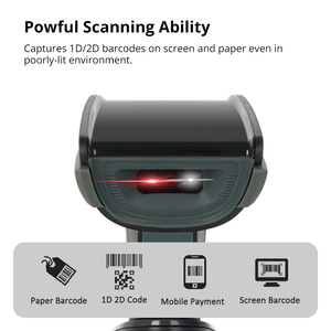 Luckydoor DS230BT Scanner de codes à barres 2d sans fil Lecteur de codes QR Balayage rapide haute définition avec base de charge Batterie détachable - Product Image 2
