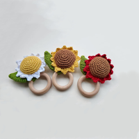 Bouquet de tournesols en crochet fait main, plante tricotée créative, décoration suspendue pour la maison et le bureau