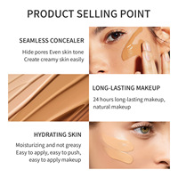 Foundation Cair HelloKiss Dark Matte Full Coverage Tahan Lama, Mengontrol Minyak, Tahan Air, untuk Semua Jenis Kulit