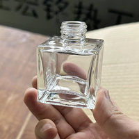 Bouteille diffuseur de parfum de luxe en verre carré de 100 ml, 150 ml, 200 ml, 350 ml, avec bouchon à vis extra large