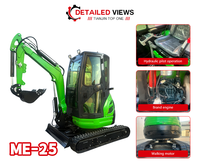 Mini-excavatrice sur chenilles ME25, prix usine, conforme EPA, pour petites exploitations agricoles et usage domestique, 2,5 tonnes, moteur Kubota