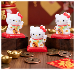 Statuette di Gattini Portafortuna Cartoon Carini che Salutano con la Mano, Figurine in Resina, Giocattoli Kawaii, Decorazioni per il Nuovo Anno <span class=keywords><strong>2026</strong></span>, Giocattoli per Bambini - Product Image 1