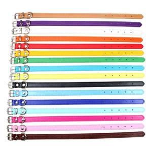 Collares de PU de Color Sólido para Perros y Gatos, <span class=keywords><strong>Collar</strong></span> Ajustable para Perros y Gatos, Accesorios para Mascotas al por Mayor - Product Image 3
