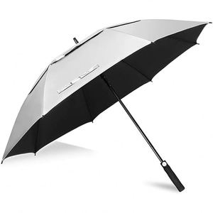 Sombrilla de Golf Clásica XL de 62 Pulgadas con Protección UV, Doble Toldo y Carrito Plegable, Resistente al Viento, para Golfistas Grandes - Product Image 1