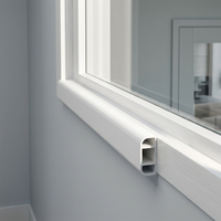 Barre d'espacement décorative pour profilés de fenêtres et de portes en PVC blanc, accessoire de volet, bande de joint pour la décoration des cadres