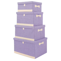 Organisateur de jouets avec couvercle pliable garde-robe contraste couleur grande capacité boîte de rangement salon organisateur bacs de rangement conteneur