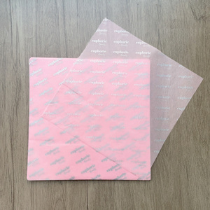 Customized Logo Printed 17gsm Pink Wrapping Tissue <b>Paper</b> Gift Packaging <b>Paper</b> Decoration <b>Packing</b> <b>Paper</b> - Product Image 2