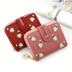 Custom Embroidered Women Wallet with Zipper and Snap Closure, Short Leather Coin Purse Card Holder for <b>Gifts</b> - Product Image 1