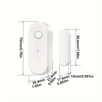 Capteur de porte et de fenêtre intelligent WiFi Tuya App, détecteur d'ouverture et de fermeture, alarme de sécurité, capteur de porte WiFi