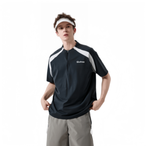 T-shirt Sportiva Oversize da Uomo Estiva con Protezione Solare, <span class=keywords><strong>Sottile</strong></span>, Fresca e Ampia, a Mezza Catena, Bicolore, ad Asciugatura Rapida, per Attività all'Aperto - Product Image 2