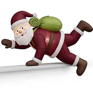 Inflatable Santa Claus Outdoor Decoration with Powerful Air Blower for Christmas Holiday Yard Garden Display - Product Image 1